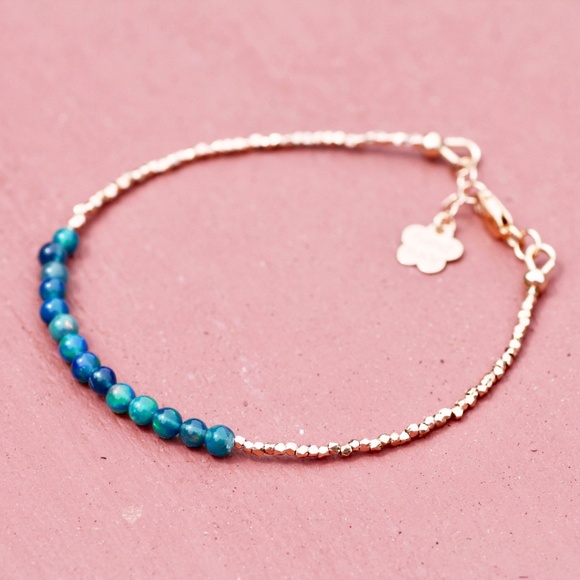 Black Opal Bracelet, Karen Hill Tribe Pure Silver, Rose Gold or Yellow Gold - Picture 12 of 16